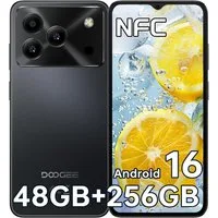 DOOGEE NOTE56 Plus 48GB RAM+256GB ROM Android 16 Smartphone (16,66 cm/6.56 Zoll, 256 GB Speicherplatz, 50 MP Kamera, 6150mAh, Fingerabdruck, Dual SIM 4G, NFC, OTG, GPS, Ohne Vertrag)