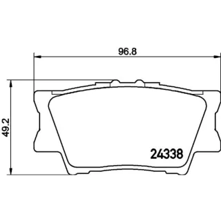 Hella Bremsbel?ge hinten Lexus Es Hs Toyota Aurion Avalon Camry Rav