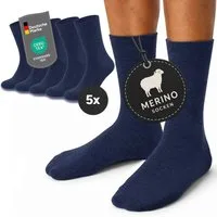 GAWILO Businesssocken für Herren aus 64% Schurwolle - Klimaregulierende Merino Socken (5 Paar) Socken aus Merino Wolle kühlen im Sommer und wärmen im Winter