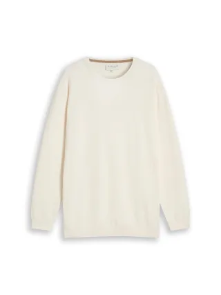 Tom Tailor - Plus Size - Strickpullover aus Baumwolle Gardenia White - Gr. - 4XL