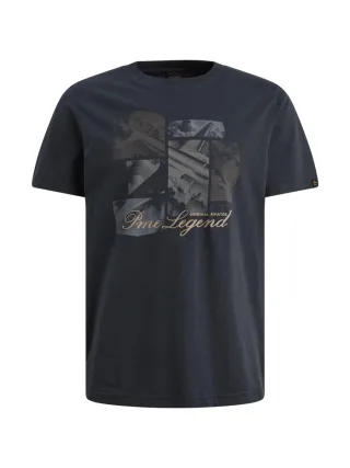 PME Legend - T-Shirt aus Jersey mit rustikalem Artwork blau - Gr. - XXL