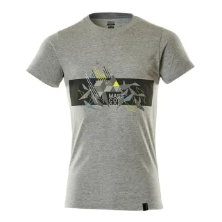 MASCOT Herren T-Shirt Grau-meliert / Hi-vis Gelb 4XL - 19182-965-0817-4XL