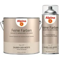 Alpina Wandfarbe - SET - Feine Farben Wandfarbe 2,5L + Sprühlack 400ml edelmatt