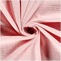 maDDma Stoff 50x130cm Musselin Stoff uni Meterware Mulltuch, hellrosa