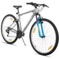 HILAND Mountainbike 26/27 Zoll Herren Damen Studenten fahrräder, Gelände Pendlerfahrräder, Mit 18 Gang, Doppel-V-Bremsen, stoßdämpfender Federgabel, Schutzblech