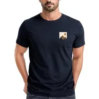 Neverless Print-Shirt Herren T-Shirt Outdoor Adventure Printshirt Brustlogo Natur Berge mit Print