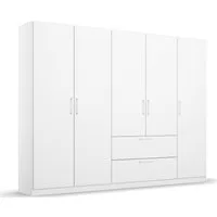 OTTO home Drehtürenschrank Kleiderschrank Schrank Garderobe Wäscheschrank CHALLENGER (Breiten 181/226 cm, Höhen 197/210 cm) Metallgriffe in Graumetallic und geräumige Schubladen MADE IN GERMANY