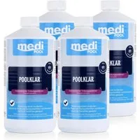mediPOOL Poolpflege mediPOOL Poolklar 1L - Konzentrierter Trübungsentferner (4er Pack)