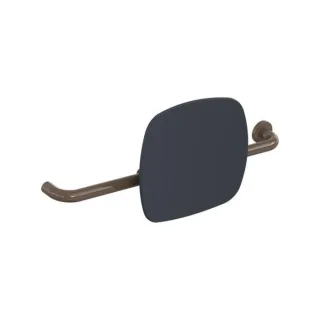 Hewi 801 Rückenstütze 801.51.9262R84 Wandabstand 150mm, Ausführung rechts, Lehne anthrazitgrau, umbra
