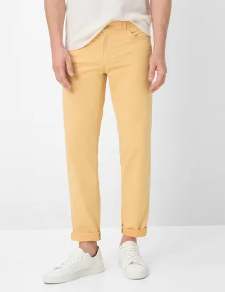 Brax Herren Five-Pocket-Hose Style CADIZ SUNRISE, gelb, Gr. 34/34