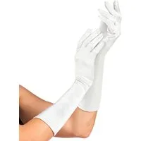 Widmann S.r.l. Kostüm Satin Handschuhe 'Amsterdam' 40 cm 14423, Weiß