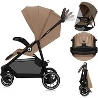 lionelo Kombi-Kinderwagen EMMA ONE, (Set), Wartungsfreie Räder/Einhand-Faltmechanismus/XXL-Verdeck
