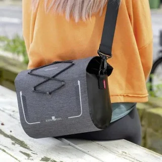 KLICKfix Baggy Mini Waterproof Lenkertasche grau/schwarz 2 L