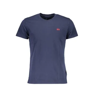 La Martina Blaues Baumwoll Herren T-Shirt