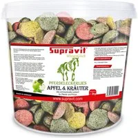 Supravit Leckerlies für Pferde & Ponys ohne Zucker - Gesunder Belohnungssnack Apfel, Snack für: Pferd