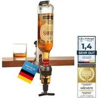 Goods+Gadgets Flaschenhalter Barbutler Flaschenhalter mit 2cl Dosierer–Edles Spirituosen-Accessoire, Flaschenhalterung für Getränke