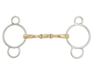 Gebiss BR 3 Ring Gag Soft Contact doppelt gebrochen