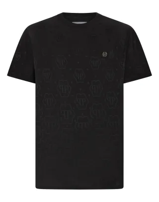Kurzarm-Rundhals-T-Shirt Monogram