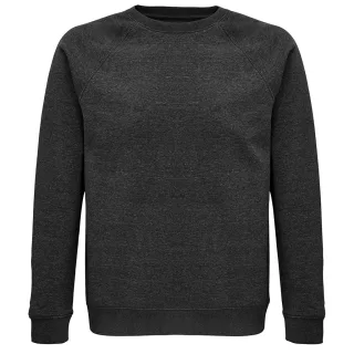 SOLS Unisex Erwachsene Space Organic Raglan Sweatshirt (Charcoal Marl)