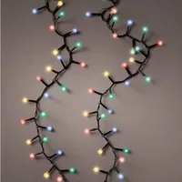 Spetebo LED-Lichterkette für Außen und Innen - 11 m - bunte mini Kugeln, 500-flammig, inklusive IP44 Spritzwasser geschützem Netzstecker