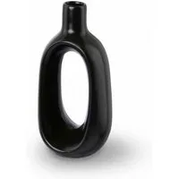 Gasper Dekovase EDINA, Vase, Schwarz, Keramik, H 16 cm (1 St)