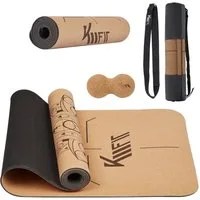 KM - Fit Yogamatte Gymnastikmatte Fitnessmatte Pilates Sportmatte Bodenmatte mit Tasche (Set)