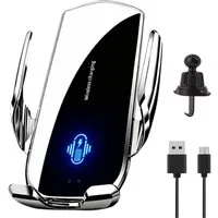 Senmudi Handy-Halterung Kabelloses Autoladegerät 15W, Auto Handyhalterung mit Ladefunktion, (Qi Schnellladegerät, magnetisch und automatische Klemmung, 360° Drehung, für Lüftungsschlitze im Auto, kompatibel mit MagSafe und magnetischen Smartphones)