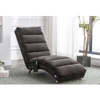 LVHOM Relaxsessel Sackleinen Massage-Liege INDOOR PREMIUM (Ergonomische Fernbedienungs-Steuerung, Sanfte Massageprogramme mit Fernbedienung, Schwerlastfähig bis 250 kg), Elektrische Entspannung mit skandinavischem Flair