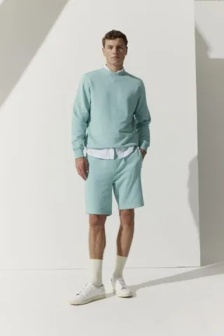 BASEFIELD - NOS Rundhals Sweatshirt sea green - Gr. - XL