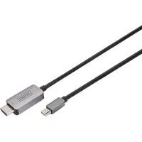 Adapterkabel mini DisplayPort > HDMI 8K schwarz, 1 Meter