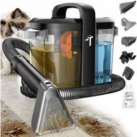 Teendow Wasch-Sauger Teppichreinigungsgerät Polsterreiniger Teppichreiniger Nasssauger Sofa, 600 W, Wassertank, 18.000 Pa Saugkraft, 1,55L+1,5L Trenntank, tragbarer Fleckenreiniger