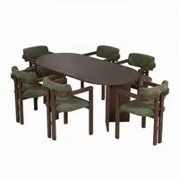 Skye Decor Essgruppe Sablin Modern Set, (Set, 7-tlg., 1 Tish, 6 Stühle), Japandi Set bestehend aus 6 Stühl und 1 Tish Modernes Esszimmer Set