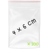 varivendo Frischhaltebeutel 100 x LDPE-Schnellverschluss-Beutel 40 x 60 mm, Zubehör für Kleinteile, Schnellverschluss Druckverschlussbeutel Folienbeutel Tütchen