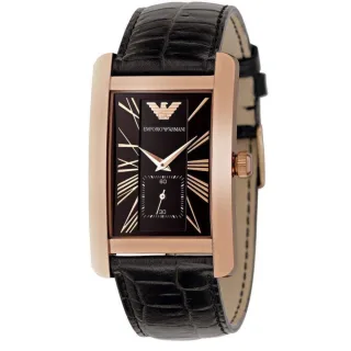 Emporio Armani AR0168 Rechteckige Rose Gold Herrenuhr