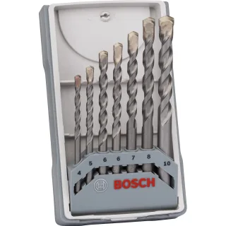 Bosch Betonbohrer CYL-3 Set, Silver Percussion, 7-teilig, 4, 5, 6, 6, 7, 8, 10 mm - 2607017082