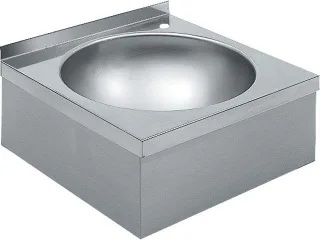KWC Aquarotter Einzelwaschtisch, ANIMA, Edelstahl, 450x175x450 mm, m. Überl., m. Hahnl., 2000100365 2000100365