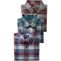 HENSON&HENSON Flanellhemd (3er Pack) mit wohltuendem Thermo-Effekt