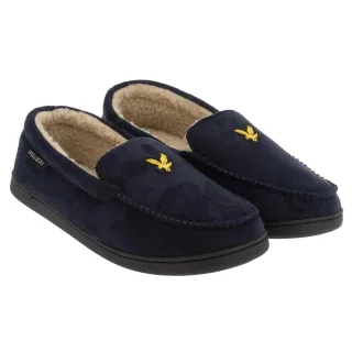 Lyle & Scott - Herren Mokassin-Hausschuhe "Aspen" (Marineblau)