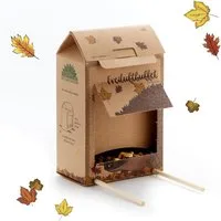 Die Stadtgärtner Futterhaus Freiluftbuffet - Wetterfeste Futterstation aus Naturkarton inkl Futter, Kommt inkl. 200g Futter