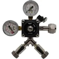 ich-zapfe Druckminderer Druckminderer 2-leitig CO2 für Bier Zapfanlage 3bar