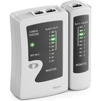 deleyCON deleyCON Netzwerk Kabeltester RJ11 RJ12 RJ45 ISDN LAN Netzwerkkabel Netzwerk-Adapter