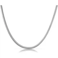 Made by Nami Schlangenkette Halskette mit starkem Karabiner-Verschluss, Choker Halskette Edelstahl 3mm Gliederkette