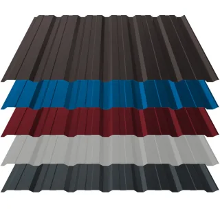 Trapezblech T18+ | Wand | 0,50 mm | Stahl | Verzinkt – ZINKOMAG, Aluzink, 25 µm Polyester