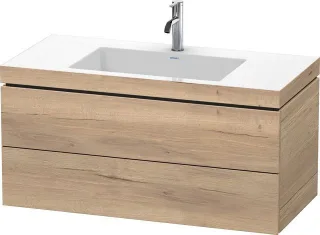 Duravit L-Cube Waschtisch-Set cbonded wandhängend 1000x480x500 Ei Marmoriert LC6928O5555