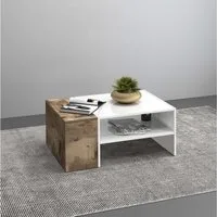 Home affaire Couchtisch Coro, Couchtisch, Couchtisch mit seitlichem Stauraum,Sofatisch, Länge 90 cm, mit zwei Ablagefächern davon eines geschlossen