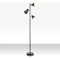 B.K.Licht Stehlampe, ohne Leuchtmittel, Stehleuchte, Metall, Deckenfluter, Leuchte, schwenkbar, E27, schwarz