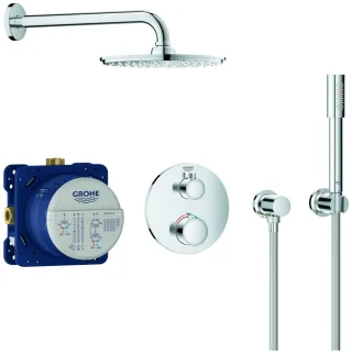 GROHE UP-Duschsystem Grohtherm 34732 mit FMS rund/SmartBox/Kopfb./Brauseset chrom, 34732000 34732000