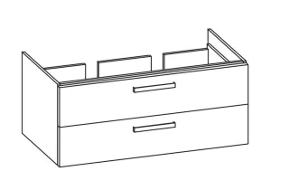 Artiqua 413 Waschtischunterschrank für Acanto 500627, 500628 Weiß Glanz, 413-WU2L-K170-7050-68 413-WU2L-K170-7050-68