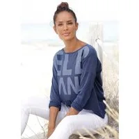 Elbsand Langarmshirt Niola mit großem Frontprint, Longsleeve aus Baumwoll-Mix, sportlich-casual