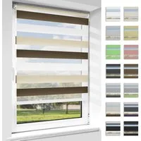 Doppelrollo Klemmfix ohne Bohren, Vkele, 230cm,freihängend Klemmträger, Klemmfix, rollos Blickdicht für Fenster und Tür